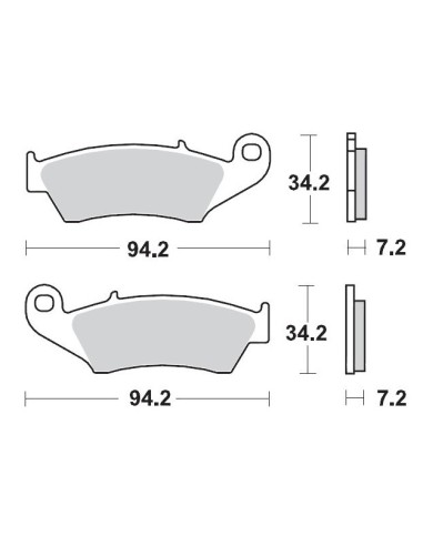 PASTICCHE FRENO ANTERIORE SINTERIZZATE HONDA CR 125-250-500 CRF 250-450